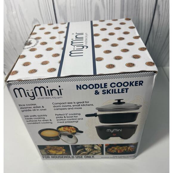 MyMini Noodle Cooker and Skillet  5” inch 260 Watts, Black Brand NEW - Picture 3 of 3